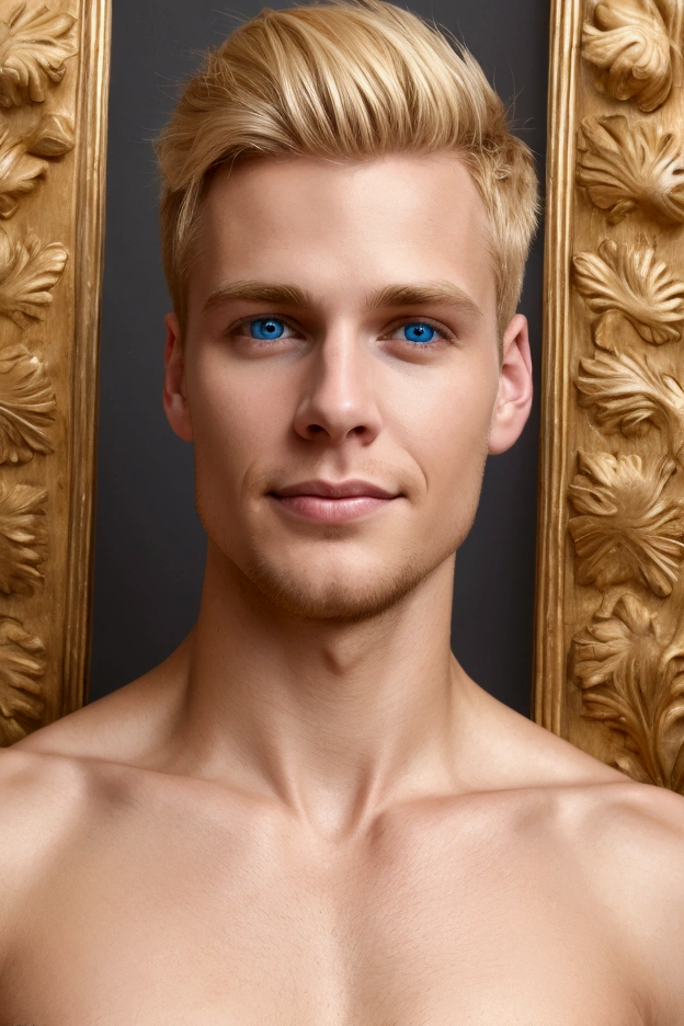 Portrait of a handsome blond man