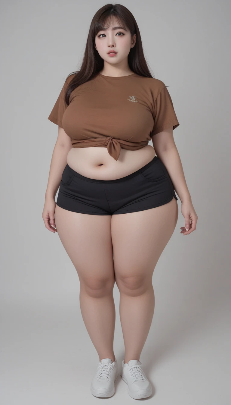 ,child,cute,black hair,thick thigh ,short leather pants,black mini camisole, thick thighs,flat chest,black color tank top,black mini camisole,crop top, Nahida, loli,child,flat chest,fullbody, thick thighs, blushing,loli,child, standing straight, head to toe capture on the frame,loli,,loli toes,bare feet,, ,white background, cute,open abdomen,perfect body ratio, body ratio, white background, front facing, looking at viewer, ,, baby girl