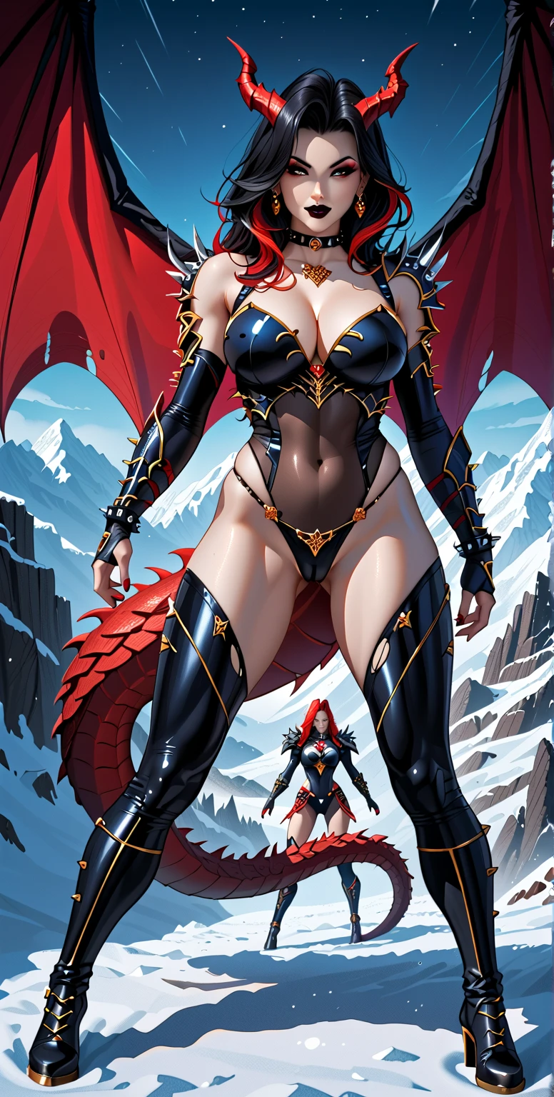 beautiful female vampire with ethereal beauty, immersed in a crimson blood pool