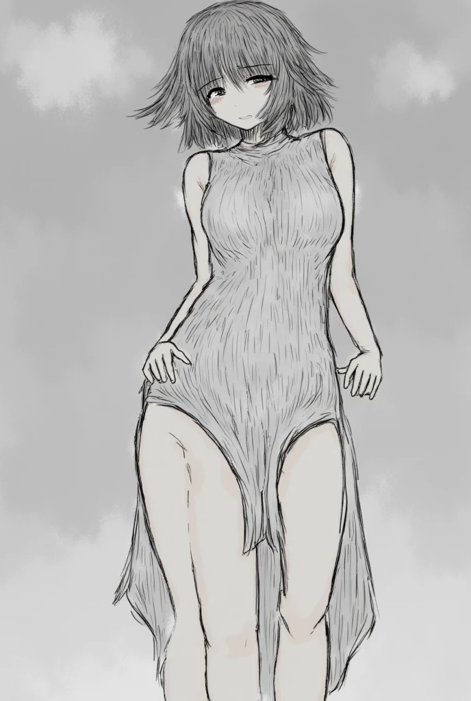 highres,sharp shading,sketch,lineart,monocolor,Migunov,high detail eyes,Dive into the water,seabed,wet,under the sea
furry girl,(kid:1.3),soumao,servalcat,long hair,school swimsuit,breasts,(high detail fur :1.2),fur paws
<lora:servalcat:0.5><lora:Migunov2:1>
