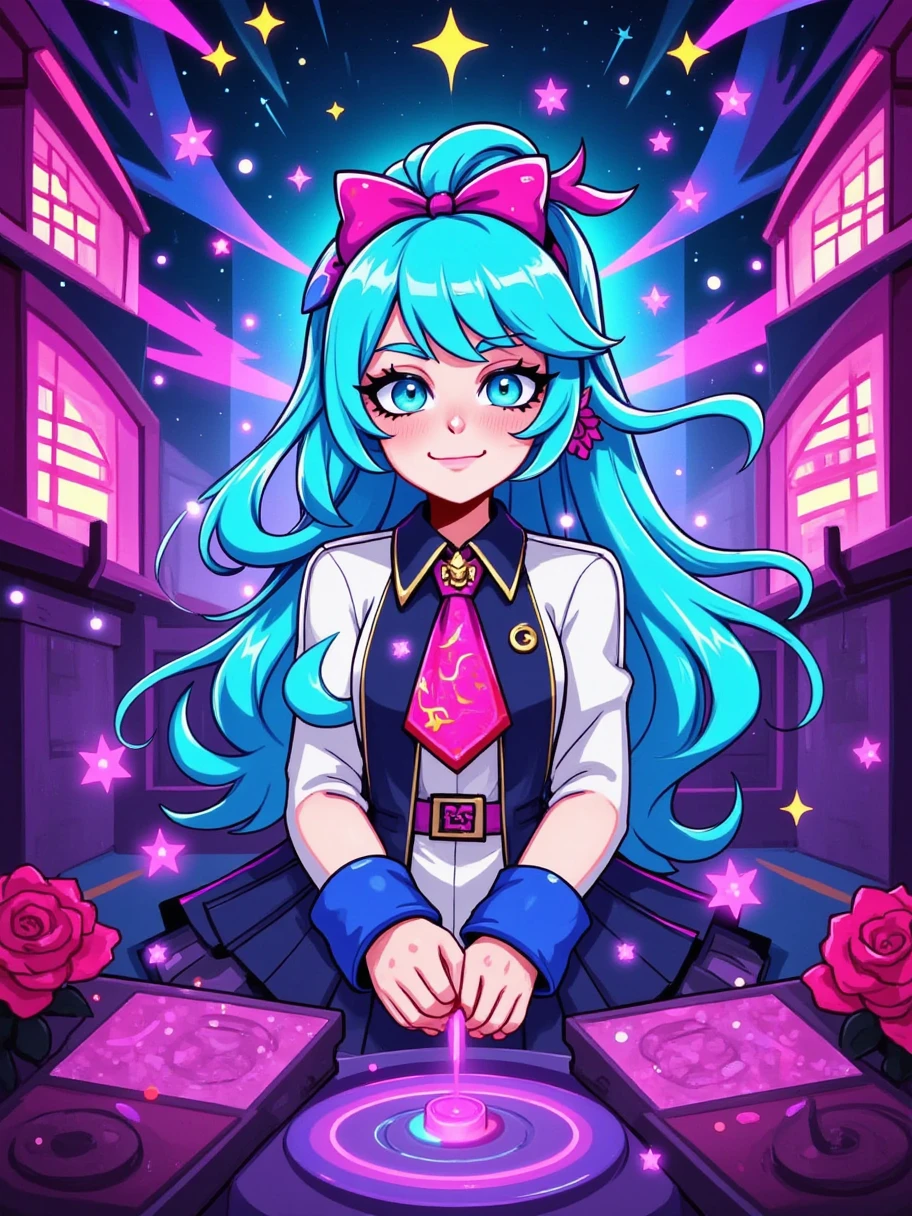 masterpiece,best quality,aesthetic,detailed face,subsurface scattering,bird view, wrenchsfantasy,fantasy,1girl,photo of a cute girl,light smile,charming,20yo,asymmetrical hair.Swaying hair,Electric blue hair,glowing,cloud,colorful starry,stars,broken, space style,style-swirlmagic,style-sylvamagic,rainbow-candy, legendary, outstanding, delicate, elegant, luxury, creative, beautiful classic contemporary fine cinematic composition, great expressive dynamic dramatic atmosphere, spectacular light, symmetry, detailed, rich colors, ambient background, inspiring, lovely grand lucid wonderful surreal perfect complex intricate color, stunning epic colossal imposing amazing singular fascinating massive