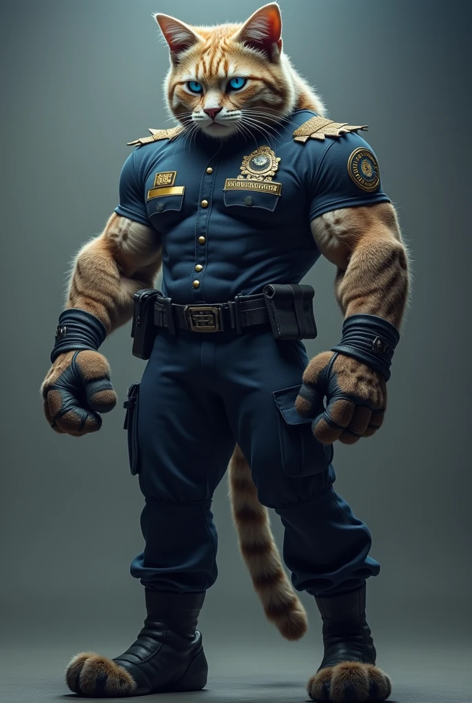Zootopia cartoon, furry tiger police officer Fangmeyer, tall, slender, handsome, extremely beautiful and cute face, perfectly detailed eyes with perfectly detailed pupils, muscular body, six pack abs, gentle look, unbuttoned blue police uniform shirt, sparkly black and silver shorts with trims and slits on the sides, bare feet, sexy, hot, cute smile, standing, selfie, room background