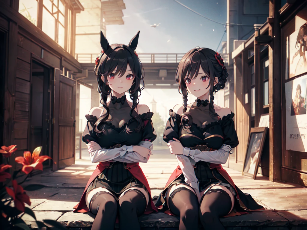 Best quality: Original characters, voluminous lighting, long black hair, hand-held dolls, summer kimonos, cyborgs, underground dungeons