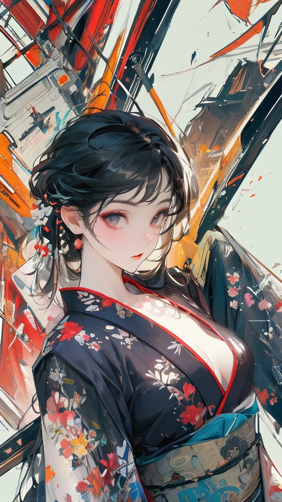 ((High resolution)), (Open Mouth), (Bust), (Top Quality), ((Super Fine)) (Super Fine CG)), ((8k_wallpaper)), Dynamic Angle, Floating, (Eyes with Beautiful Details), Very Delicate and Beautiful Girl, Upper Body, Ink Painting, (Chinese Style), Dark Eyes, Burning, Detail Light. from_low, (black hair), (red spider) lily: 1.33), aqua eye, (hair flower: 1.3), Bloom, single, starry sky, hair accessories, earrings, jewelry, messy hair, bare shoulders, half-closed eyes, bloom, (men), (Hanfu: 1.3), (Medium breasts): 1.2), (Eyeshadow, Red Eyeliner: 1.15), (Eyeshadow, Red Eyeliner: 1.15), (Eyeshadow, Red Eyeliner: 1.15), (Visible Eyes Through Hair: 1.2), (Solo Exhibition), Red Moon