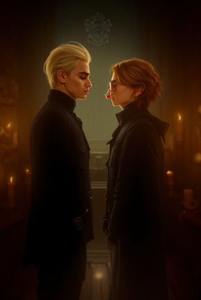 Ronald Weasley kissing Draco Malfoy