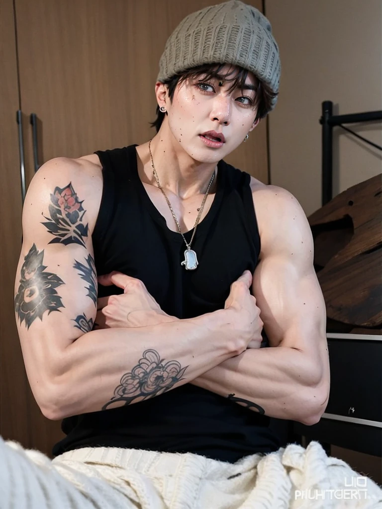 Jungkook BTS, muscular and marked