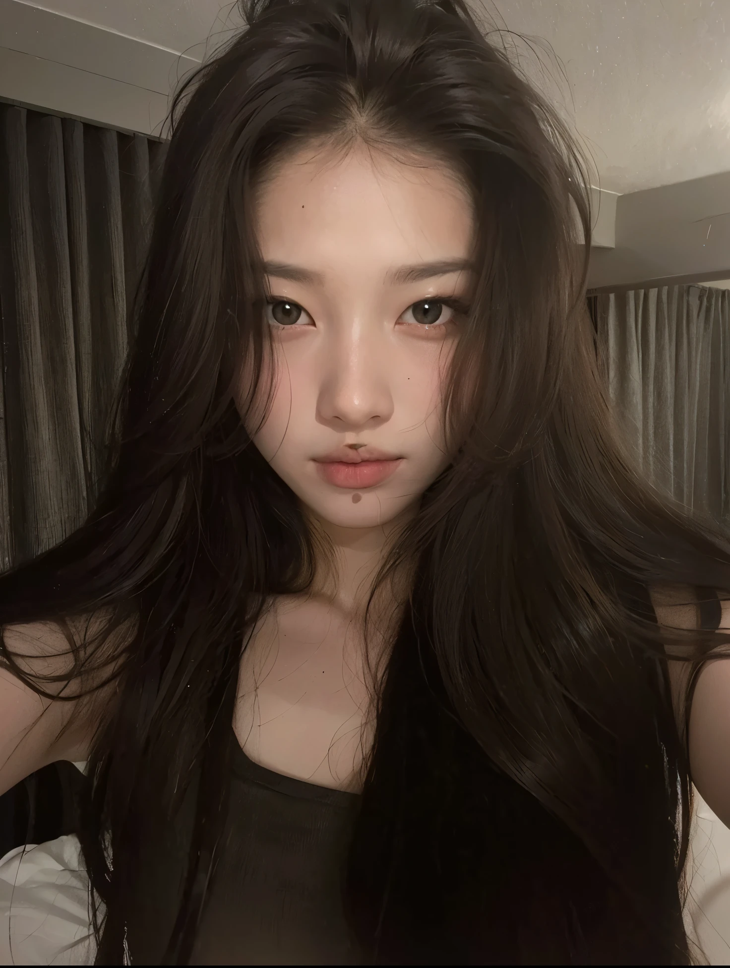 1 , Alone,  High resolution ,  Long hair,  brown hair , Selfie , Kpop