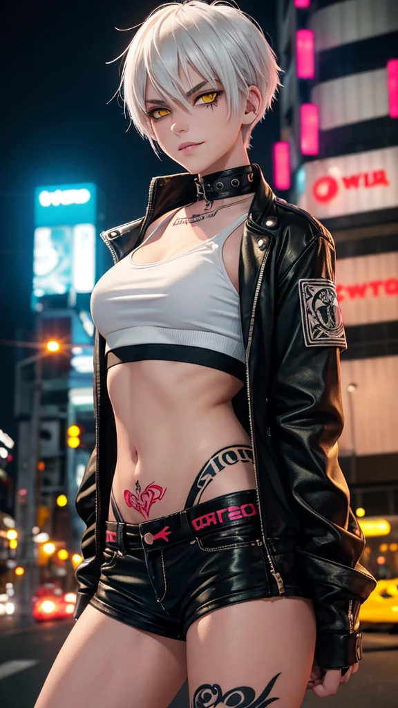 ((hq)), ((comic style)), sequential framing, impact frame, (same photo), (( anthropomorphic bear, male waist, open leather jacket, ripped jeans, tatoo:!. 2)), (furious look), torn jacket, robotic chin, ((female anthropomorphic tiger, thin citure, running, mini-top, jeans:1.2 )), (second frame), high-impact image, in a crowded bar, (hq), two scenes, one page