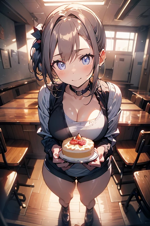 {{masterpiece}},best quality,Highly detailed CG Unity 8K wallpaper,One woman,movie lighting,lens flare glow,
perfect style, perfect body, clear beautiful eyes, long eyelashes, Eat cake in a café,
