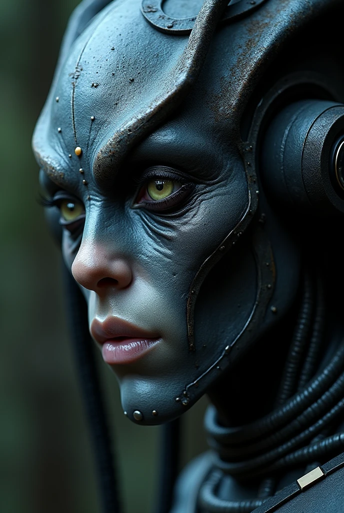 (8K UHD:1.2), ((full face)) a close up photo of a female android face, wearing an alien mask with cables and wires, pale cracked skin (weathered appearance:1.1), mechanical facial prosthetics, beautiful lighting
<lora:alien_god_V2:1> <lora:xl_more_art-full_v1:0.7>