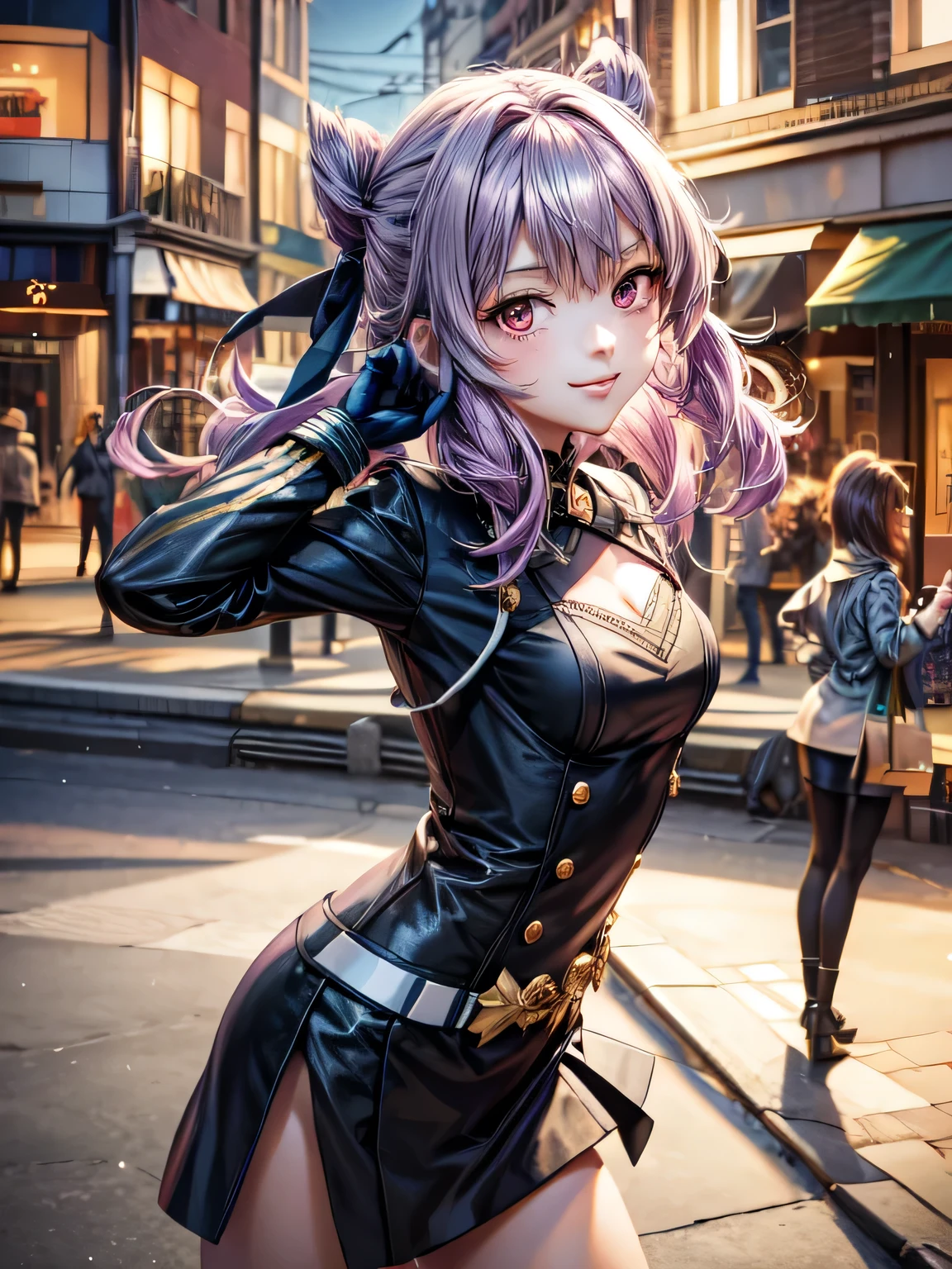 anime girl with purple hair and black dress posing for the camera, shinoa hiragi, kuvshinov, kuvshinov ilya, illya kuvshinov, anime moe artstyle, ilya kuvshinov. 4 k, (anime girl), ilya kuvshinov style, anime girl, ( ilya kuvshinov ), gapmoe yandere, cute anime girl