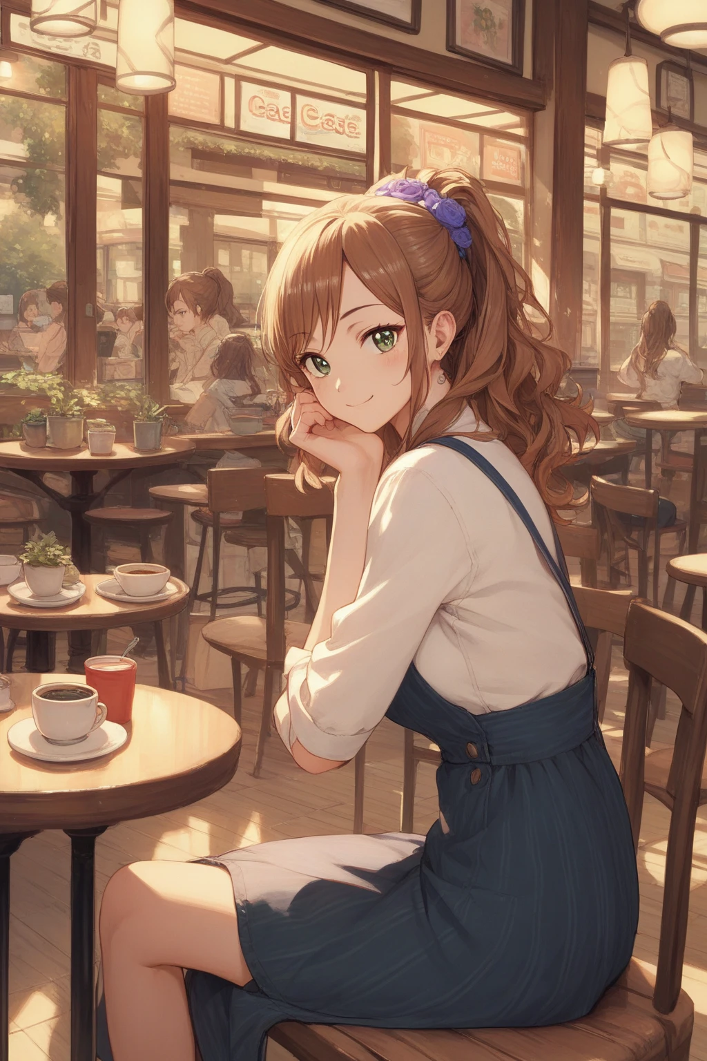 score_9,score_8_up,score_7_up,score_6_up,source_anime,
lisa,1girl,(imai lisa:1.2),smile,cafe,indoor,looking_at_viewer,sitting,