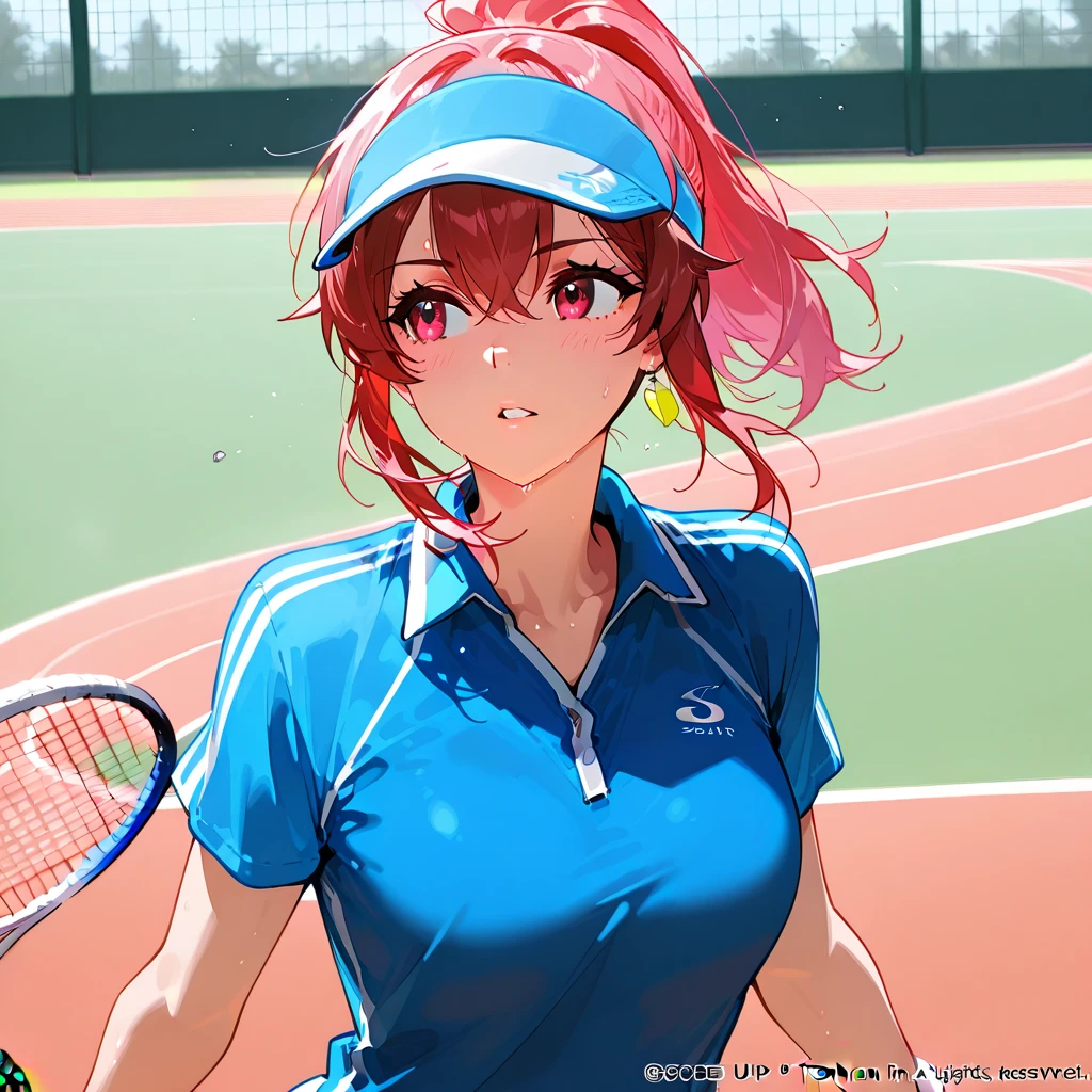 woman in tennis park