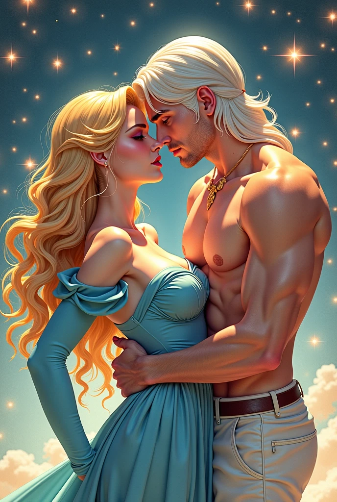 Muscular Handsome European ( tall&==((short-haired))) shirtless barbarian warrior man with beard absolutely surrounded and being hugged and touched by (((three))) sexy women harem girlfriends bitches feeling his muscles and groin, women: long Flowing voluminous hair, women: curvy bodies with wide hips and nice asses, women wearing sexy fantasy historical swimsuits, nobody looks identical, each person has a unique hair color and race and skin color, three of the hottest women to ever live loving this man, the three women share him as a boyfriend and enjoy helping him feel pleasure together, there are so many gorgeous women are here around this one man, they are desperately close to each other, expressions of ecstasy and joy and love on their faces, wrestling , hugging, tackling, massaging, grinding, Flirtatious, lounging in the misty Hot springs in a magical forest, night and snowy winter outside, romantic candlelight that glows, worshipping him, sexual, kissing, sexualized positions, glowing glistening wet skin, tattoos, , jewelry, faces of laughter and happiness and pleasure and joy, pressing themselves together, romance novel cover poses, women competing for attention , if one woman is to his right then one women must be to his left and one woman behind him, full body shot, (((ONLY ONE MAN))), orgy, if one woman has dark hair then the second one must have red hair and the third have blonde hair. If one has light skin then the next must have dark skin. If one is European than the other must be Asian and the third one is Nordic and the fourth is latina, everybody looks into another person's eyes, some women face Forward while other's face sideways and others face behind but all of them are facing the man, faces of satisfaction, cinematic 4k RAW photograph with bokeh and raytracing and depth of field and subsurface scattering and gorgeous lighting and colors, masterpiece worthy of a museum