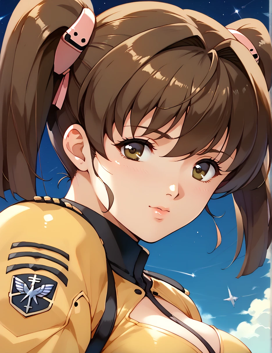 Misaki Yuria  |  Space Battleship Yamato 2199  、 、  twin tails、  bodysuit 、, Brown Hair , Growing your hair ,  twin tails,  brown eyes ,