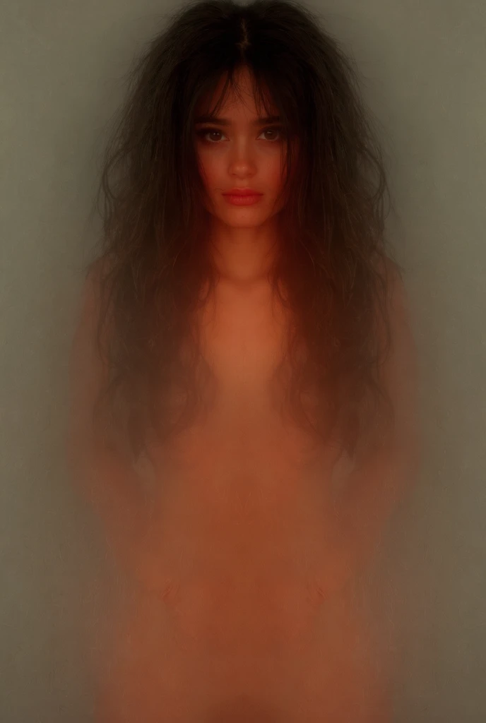 (best quality ,4k, 8k, HD render, masterpiece:1.2), ultra-detailed, (realistic, photorealistic, photo-realistic:1.37), female with glowing red eyes, shiny black colored hair, fashion photography, full body portrait, haunted house, illustration, oppressive atmosphere, vibrant dark colors, soft lighting, concept art, knife, detailed face nude, porn, sex, erotic pornstar, wet skin, bloody,