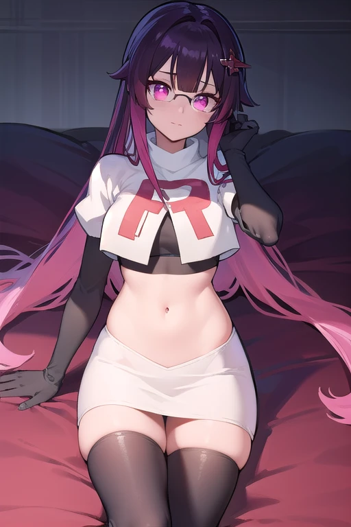 8k wallpaper,((High chroma)),(((Highest quality))) ,Browsing Caution,(masterpiece),Clear margins,Very beautiful woman in her 20s,slender beautiful body,((1 person)),(((Very beautiful face,Very beautiful eyes))),Very beautiful legs,Very beautiful arms,Very beautiful body,Depicted from the waist up,Depict a person large in the center of the image,Long Hair,Pink Hair,Thin eyebrows,Asymmetrical bangs with hair tucked behind one ear,Uses magic,decisive battle,battle,force,energy,(Clothing of office workers,Black headband,belly button)Combat readiness