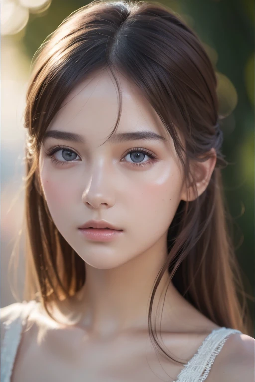 8k, best quality, Masterpiece , super high resolution, ( realism: 1.4), Original photo, ( realistic skin texture : 1.3), ( Film Grain: 1.3), 1 girl , Beautiful Face Details, Masterpiece , best quality, Top Body High Quality Photo Stretched ,