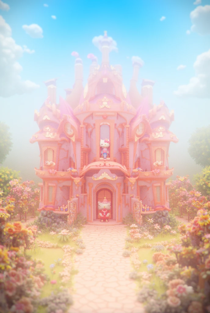 An animated Hello Kitty mansion
