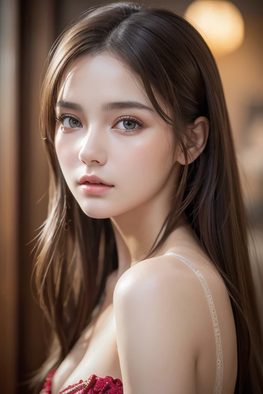 8k, best quality, Masterpiece , super high resolution, ( realism: 1.4), Original photo, ( realistic skin texture : 1.3), ( Film Grain: 1.3), 1 girl , Beautiful Face Details, best quality, Top Body High Quality Photo Stretched ,