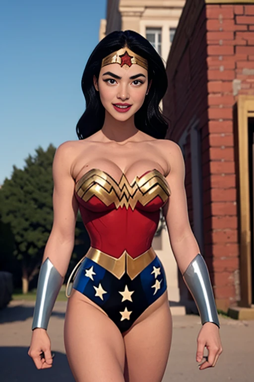 Girl with big tits and awesome pussy in photo looks at viewer 8k detailed perfect nudes beautiful face ,sonrisa coqueta y sexy, wonder woman Gal Gadot 