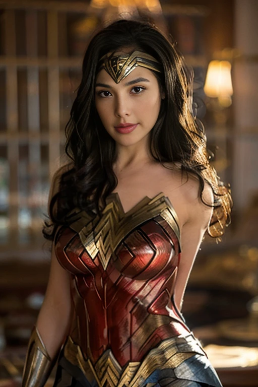 Girl with big tits and awesome pussy in photo looks at viewer 8k detailed perfect nudes beautiful face ,sonrisa coqueta y sexy, wonder woman Gal Gadot 