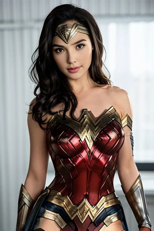 Girl with big tits and awesome pussy in photo looks at viewer 8k detailed perfect nudes beautiful face ,sonrisa coqueta y sexy, wonder woman Gal Gadot 