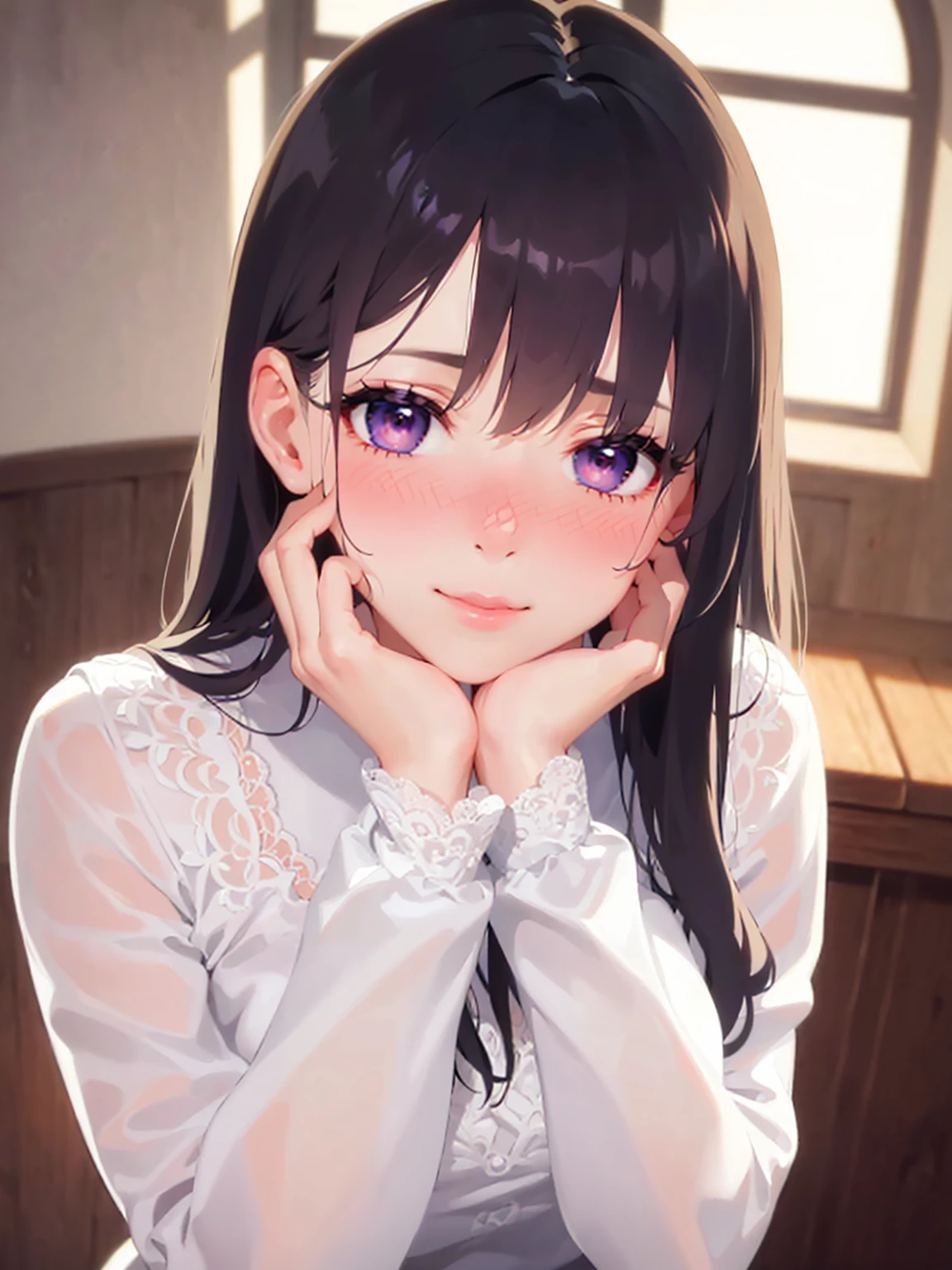 Realism, 1 Girl, Very shiny brown long hair,、Purple eyes、Do not wear anything on your entire body、No clothes、I can&#39;t even wear underwear、Naked、Boobs fully visible、Nipples fully visible、Vagina in full view、No clothes、No underwear、Full nudity、Big black earrings、Black Choker、Very erotic lewd pose, Big Boobs、Big Boobs, Big butt, Narrow waist, Skin gloss, Sweating profusely、My whole body is wet with sweat、Lots of drooling、Mouth wide open、Red face with embarrassment、Looking at this、Heavy breathing、His hands are tied tightly behind his back、It stopped working、Cowgirl、squat、Spread your legs wide、I pee a lot、make me urinate。Expressions of joy and climax、Excessive fluid coming from the breasts、Inside the very dirty men&#39;s restroom、