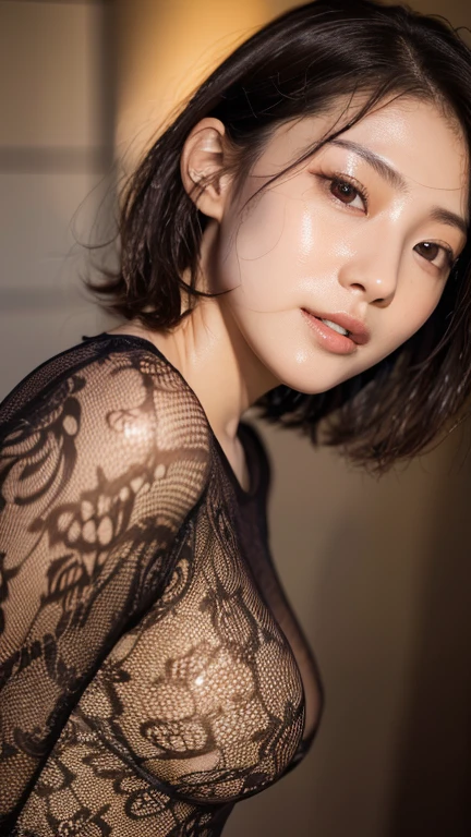 a K-pop idol wearing a turtle neck sweater,
(((masterpiece))), ((best quality)), ((intricate detailed)), ((Hyperrealistic)), absurd res, milf, mature woman, perspective, highly detailed, illustration, 1girl, ((large breasts)), perfect hands, detailed fingers, beautiful detailed eyes, short hair, brown eyes,(turtle neck:1.2), tight skirt, detailed background, choker, perfect eyes, seductive eyes, looking at the viewer, from front