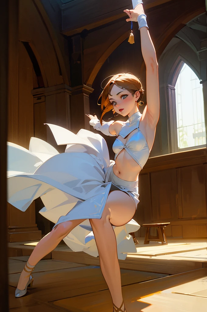 tutu dancer, cheveux en chignon, upskirt, (((seins nus))), (((nude tits))),robe déchirée, hard nipples, braless, poitrine nue,tétons pointus et humides, culotte en dentelle blanche, nombril et seins visibles, seins exposés, mamelons gonflés, aréoles pâles et dures, pretty ta, jeune femme naturelle, joli visage juvénile, woman dancing on the stage, robe transparente très courte, string dentelles , lace upskirt , sourire taquin, j'essaie de me montrer, jolie femme, Plan très rapproché, Bon, dans un théatre italien, intérieur, blond, petits seins pointus, tétons tendus et pointus, topless, upskirt, culotte en dentelle blanche, string humide, cuisses ouvertes, camel toe, nipslip, small breast