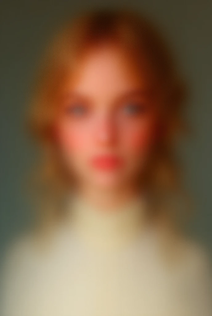 arafed woman with red hair and a white sweater covering her mouth, sadie sink, soft portrait shot 8 k, ellie bamber, ivory pale skin, monia merlo, with pale skin, pale-skinned, pale - skinned, ellie bamber fairy, pale glowing skin, very very very pale skin, pale woman, albino white pale skin, porcelain pale skin