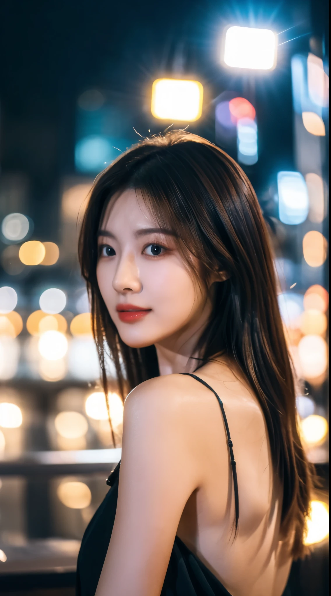Brown Hair, turn around, Sparkle, The light shines, night, 26 years old, woman