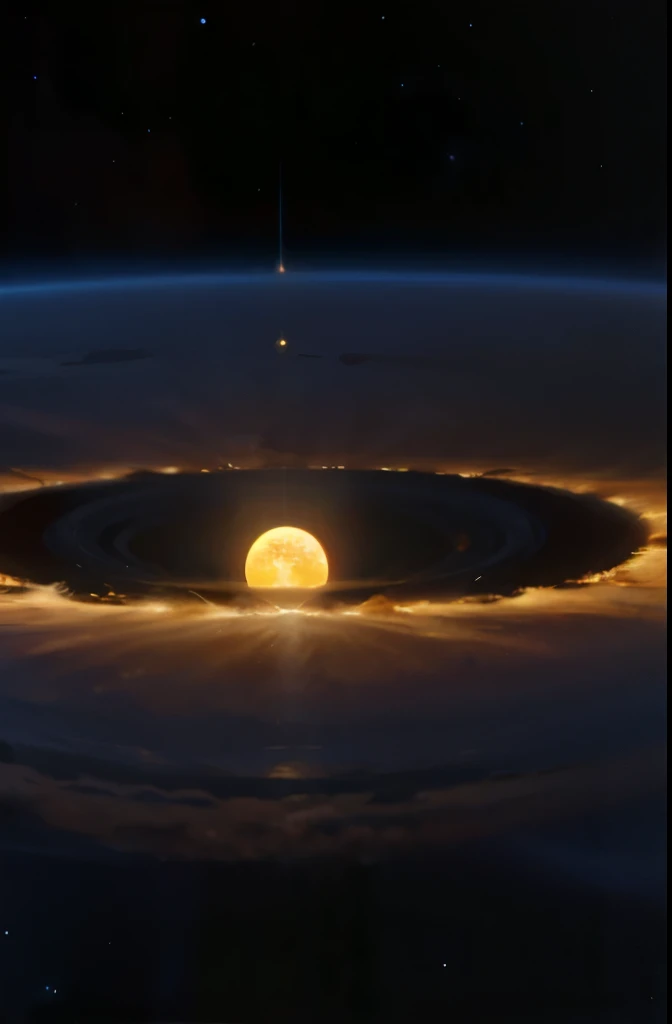 a view of a planet with a ring of light in the middle, in the astral plane ) ) ), portal in space, portal to outer space, majestic interstellar portal, portal to another universe, interstellar infinity portal, world seen only through a portal, wormhole, black hole event horizon, magic portal in the sky, hollow earth, luminous black hole portal