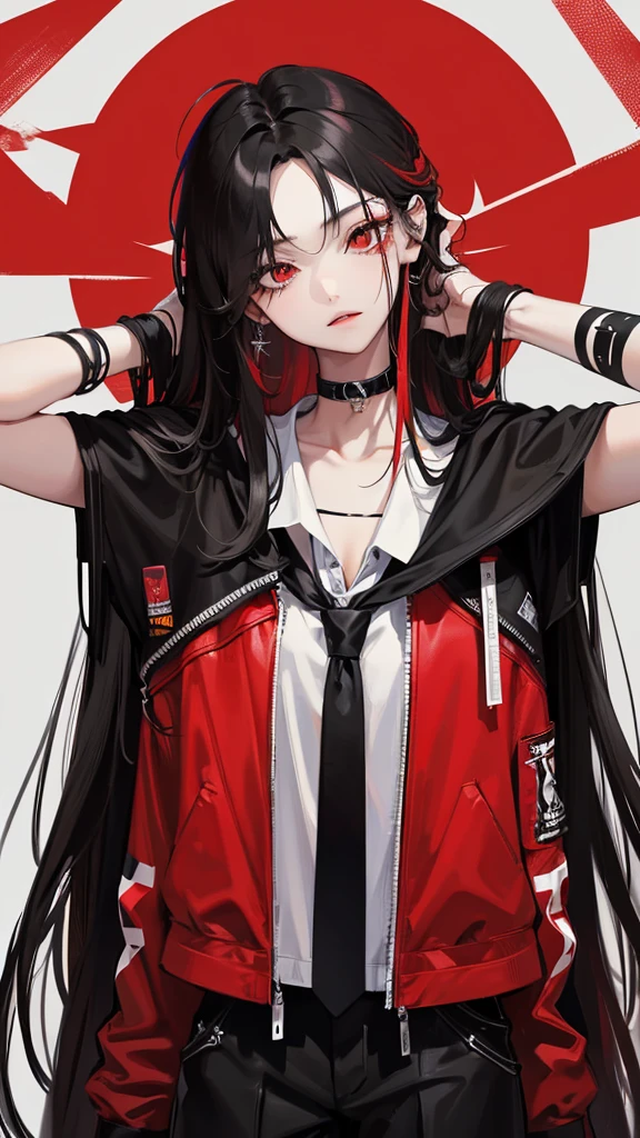 Anthropomorphism of artificial intelligence，Use a display screen instead of a head，long windbreaker，Cross your hands in front of your chest，full-body shot，Black and white comics，Yandere intricate, gapmoe Yandere, best anime 4k konachan wallpaper, Trigger anime art style, Monochrome work!!, Key Anime Art, Ghost Slayer Art Style, Digital art from danganronpa, Demon Slayer Rui Fan Art, Anime style 4k, Epic anime style, Yandere