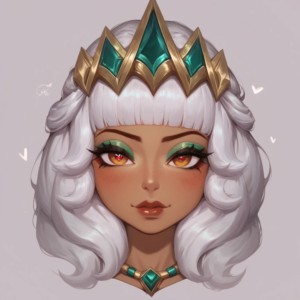 ((Glamour Portrait)),(score_9, score_8_up:1.1),score_7_up,1girls,qiyana \(league of legends\),
Qiyana Yunalai, silver-white hair, dramatic eye makeup, golden eyeshadow, dark eyeliner, turquoise eyes, amber eyes, golden-orange eyes, regal aura, majestic aura, Empress, Imperial Majesty, Highness, Arrogant, Confident, Charismatic, Ambitious, Commanding, Impressionable, Choosy, Discerning, Radiant, Elegant, Stunning, beautiful, Tiara, Crown, Gold headband, Decorative headpiece, Sleek, High-ponytail, Regal, Stylized, Athletic, Curvaceous, Defined muscles, Graceful, Well-proportioned, Tribal markings, Regal attire, Elemental Powers, Elemental Abilities, commanding stance, Confident expression, Royal, prestige, prestigious, female focus, Sovereign, mature personality, very feminine, deep brown skin, dark brown skin,  Full-body,Detailed, Fantasy art, League of Legends, Cinematic,text, effects,effect lines , tiny penis,glorious,glory, ,smegma,enthralled in ,worshipping,heart symbols in eyes, ,full body,shota,straight shota,young short boy, boy,1boy 1girl