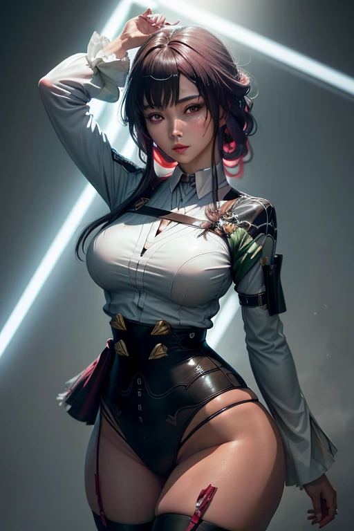 anime, woman, shirt, lifting her shirt, sample , Gyaru clothes,