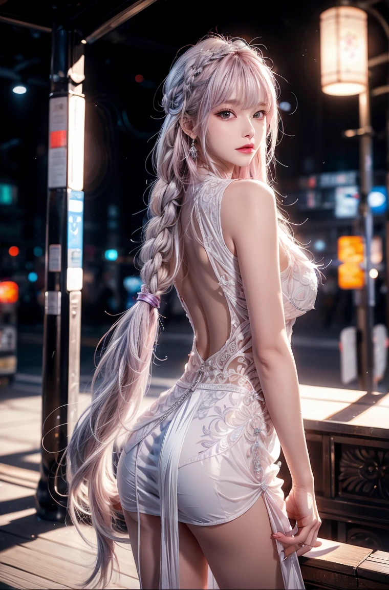 (pantyhose), Good, (((Very elegant and beautiful, Perfect detail, Very detailed))), whole body, Most detailed, Written boundary depth, 美しく詳細なwhole body, Thin legs, 30 years old, Gray and silver hair, Beautiful detailed hair, Perfect Face, Expressionless, Beautiful, detailed, deep eyes, Pale skin, Very delicate and beautiful, masterpiece, (((Highest quality, Very beautiful 8K CG wallpaper))), (((Trendy hairstyles))),