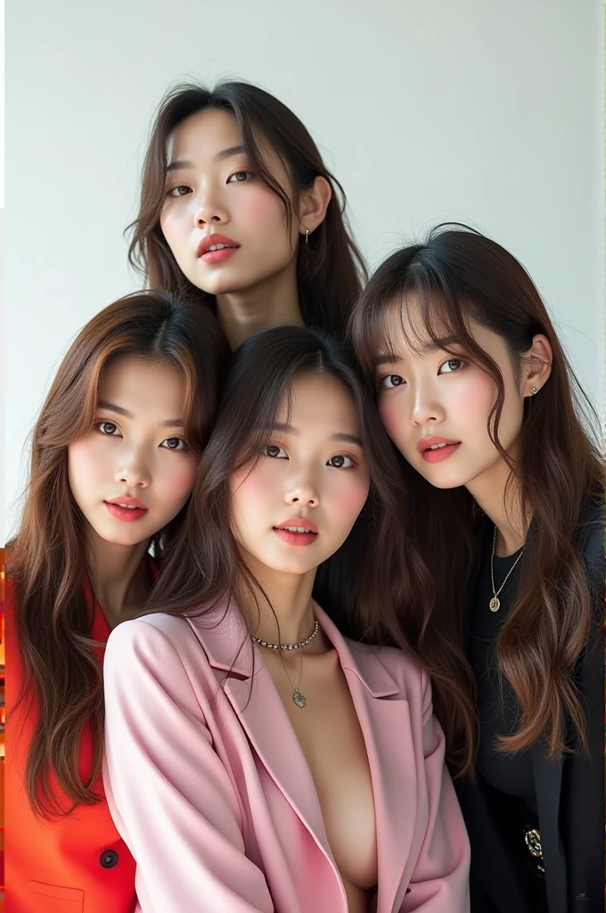 Very beautiful woman, Highly detailed eyes, Highly detailed face, Highly detailed lips, Super detailed everything, Attractive woman, Precision photography, Group of Japan young business women discussing at meeting, collaborative, Concentrated, Nikon D850 24-85mm f/4 Lenses, Conference Room Lighting, Corporate event photography, masterpiece, highest quality, Luxurious tables, Luxurious chair, Black choker, Blue Eyes, bangs, Medium Hair，Shiny brown hair, Big Breasts, 