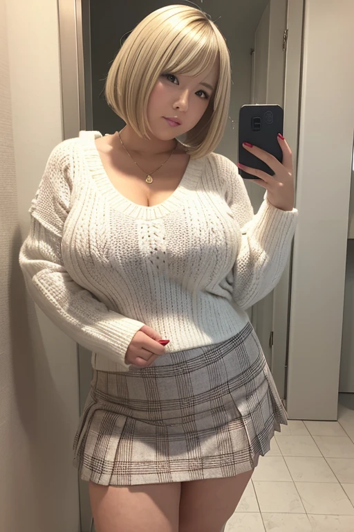 nsfw, (spread pussy:1.3) blonde gigantic breasts long hair heavy makeup very big breasts I can see your nipples Completely naked school uniform baby face woman cardigan Chubby spread your legs oversized breasts obesity sunburned skin My heart feels like it's going to burst large, natural breasts saggy breasts