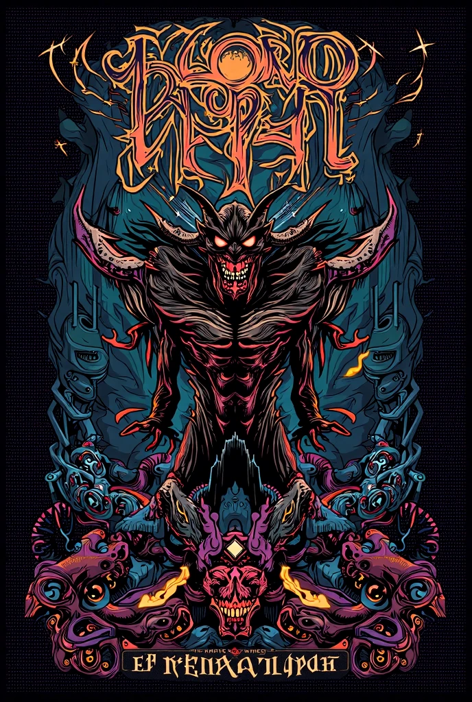 skull, monster, evil, horror, blades, bone, blood, claws, teeth ,neliel, direful, night sky, arms up,<lora:jarJarBinksGunganStar_v3:0.3>,jar jar binks, <lora:nelielBleach_v10:0.6> ,