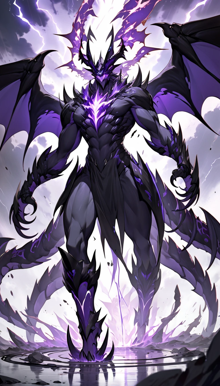 Dark cave deep purple fog corrupted dragon