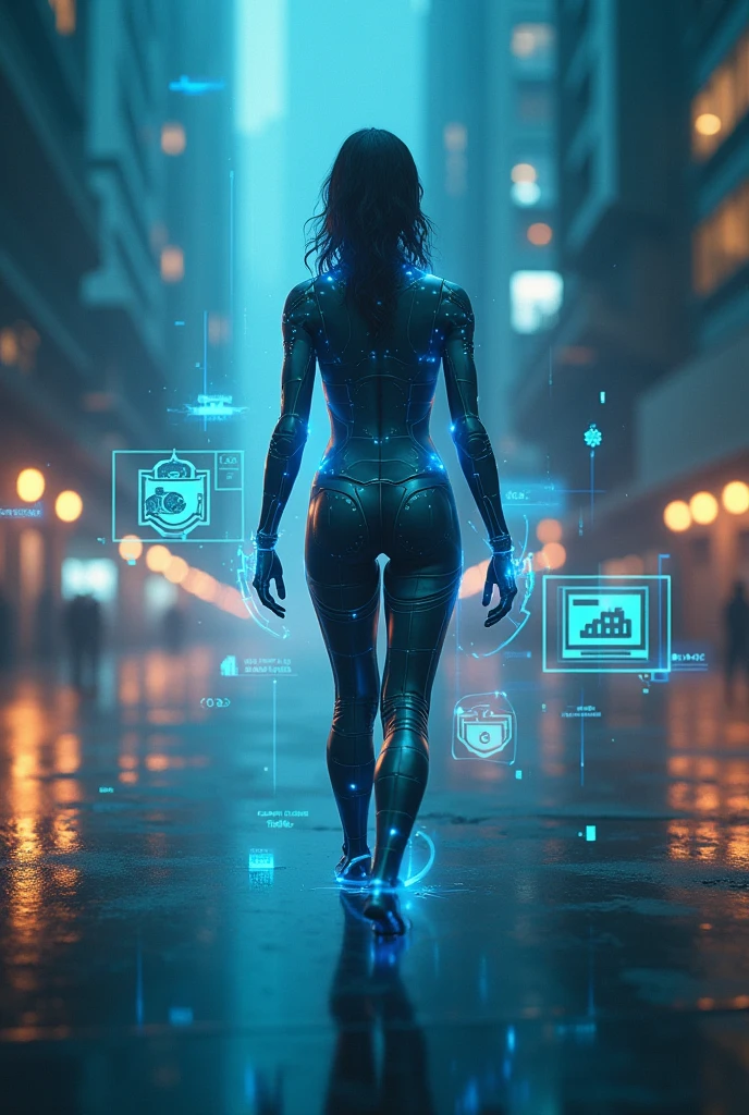 (masterpiece:1.2,Exceptional Quality,mirror-like,Cinematic Experience,Photorealistic:2.0,RAW Photos:2.0,Super detailed),8k,wallpaper,(Representing blueprints through holograms:2.0),(Beautiful woman:2.0),Female Cyborg,(Design of a Female Cyborg:2.0),(Draw the back view:2.0),(Avant-garde design:2.0),(Drawing detailed blueprints:2.0),(Numerous notes about the settings:2.0),(Beautiful Face,Beautiful Eyes,Beautiful Hair)