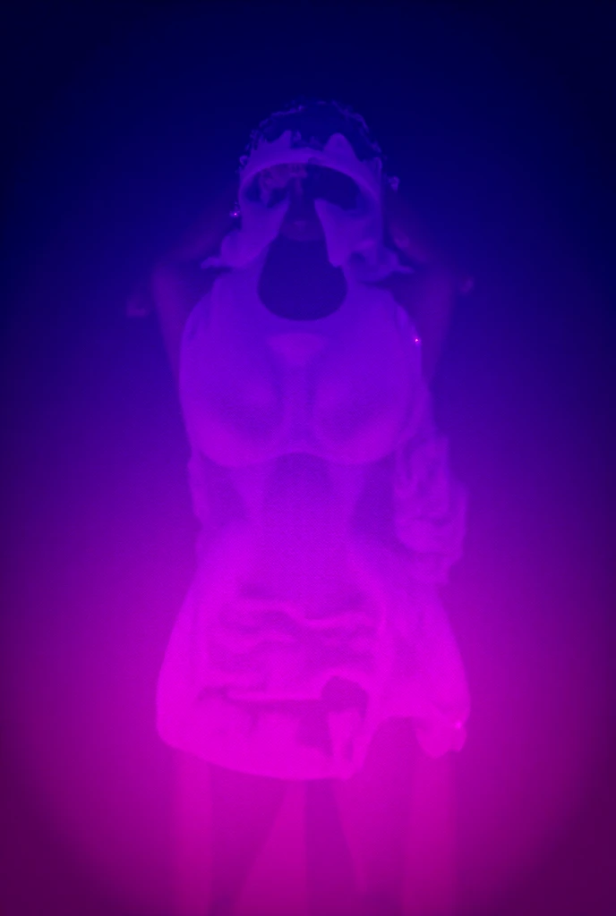 A big fairy comes in my bedroom at night clear face wearing glowing frock