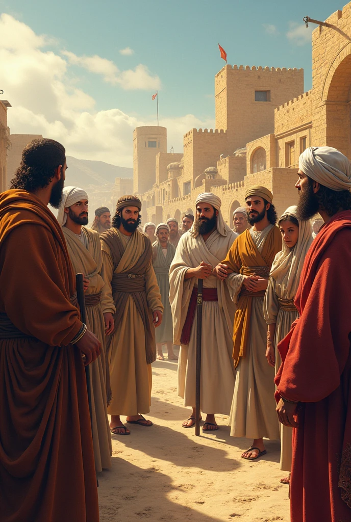Creating realistic images depicts the people of Israel and included women and ren from the Old Testament according to the Bible