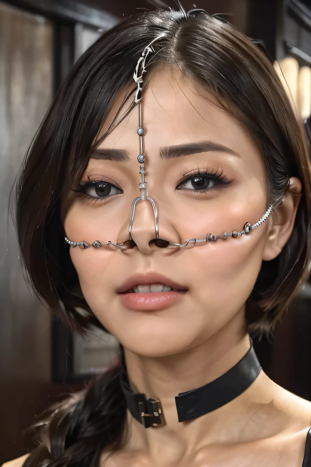 beautiful and charming woman that matches fashion trends , ,( Top quality authentic feel :1.4), Beautiful eyes , (( detailed face , realistic detail eye)), close your eyes , Nose and mouth, Face focus , beautiful, A gentle and charming Chinese woman , delicate sexy collarbone , Attractive oval face , double eyelids ,, pink lips, small nose, shoulder, face , FACE CLOSE UP , super high res , very detailed, full body photo , Ultra thin transparent , A white off-shoulder shirt and a pale blue slit skirt are the perfect combination....., fresh and delicious, And see through, movie lights, rimlight, bob cut , from below,