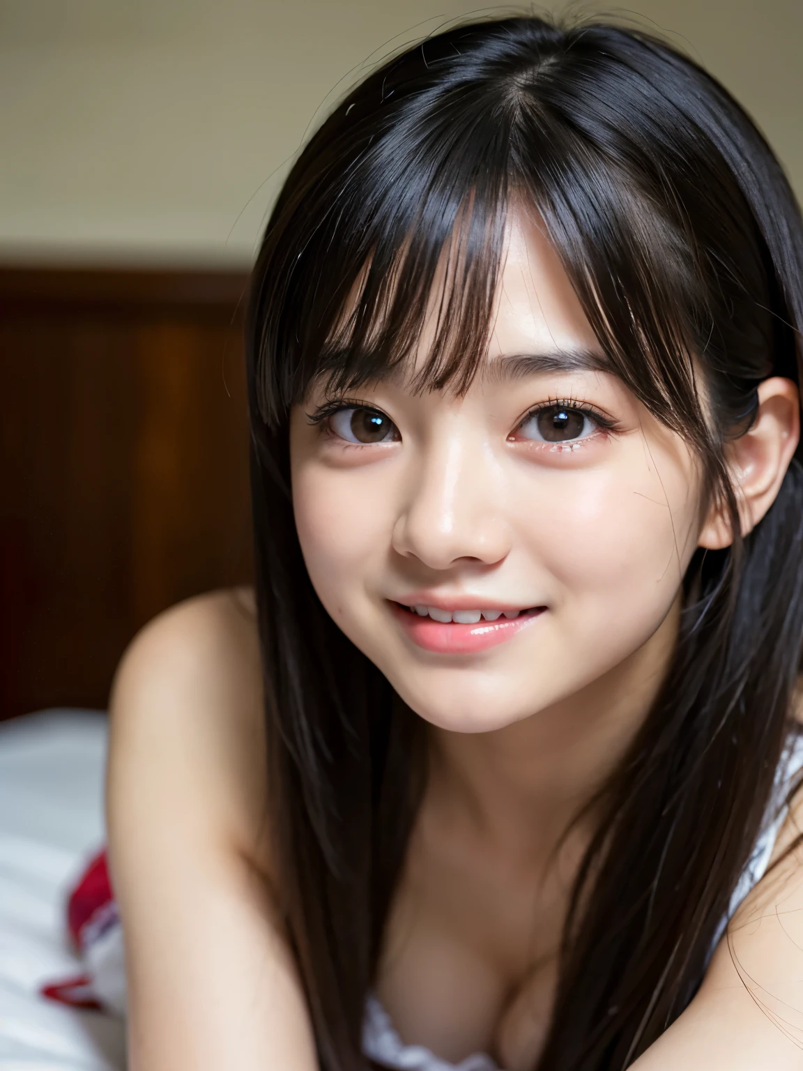 masterpiece, Highest quality, Realistic, Highly detailed CG integrates 8K, 8K,(Very beautiful face, Beautiful Lips, Beautiful Eyes), Exquisitely detailed face,1 Girl, Very beautiful girl,Exquisite eye makeup,Subtle eye detail,The best example of four fingers and one thumb,Toned figure,Nice and beautiful smile,明るいLong Hair,transparent, Quality hair,(masterpiece, Highest quality:1.2),alone,The eyes are exquisite and delicate,Brown Hair、Long Hair、Pink Lips,blue eyes,Big Breasts、Wavy Hair、(((Bunny girl、pub)))、Japanese、25-year-old female