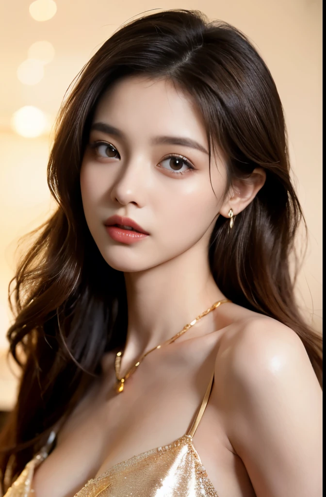 (masterpiece:1.3), (8 thousand, realistic, RAW photos, best quality: 1.4), (1 woman),(very sexy), (Beautiful makeover), (유난히 아름다운 realistic 얼굴), (Build a beautiful body) , (long eyelashes),  (double eyelid), (black hair. parted, long hair:1.3), (아름다운 parted스타일), (Realistic and truly beautiful and delicate eyes), (beautiful and big breasts), (realistic and beautiful skin), (absurd), (attractive), (ultra high resolution), (extremely realistic), (very detailed), (golden ratio),   (necklace),  (earring), (So beautiful and sexy)