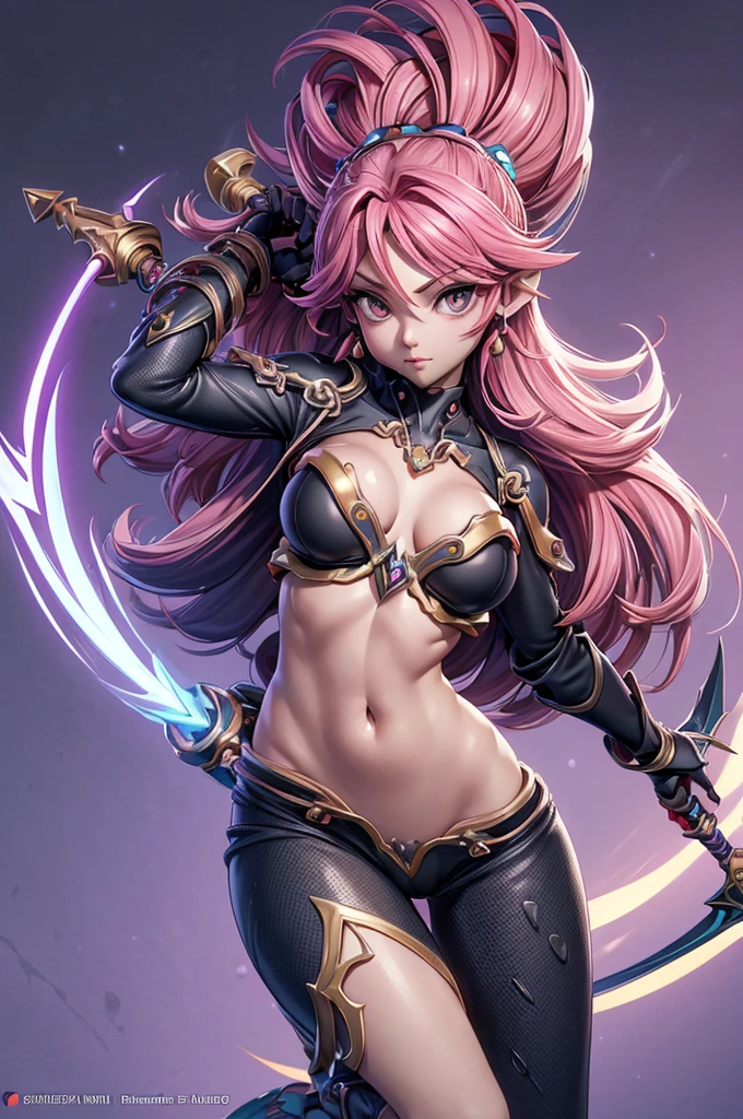 girl estilo rayman legends, character estilo art rayman legends, (girl), fully body, viking style, Giant Accessories,Giant Monster, Little bunny, sensuality, FANTASY, little
