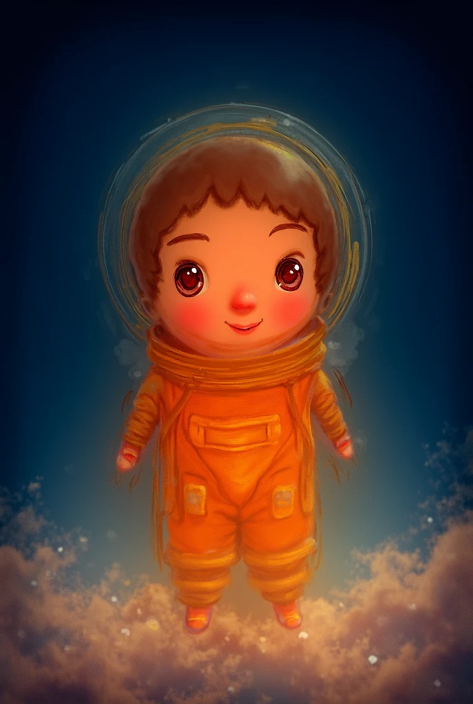 uma garota brasileira 5 anos, cabelos loiros, cacheados, em um terreno baldio, terno explorador, alien planet, space, campo estelar,  smiling,  feliz, Costa rochosa,
