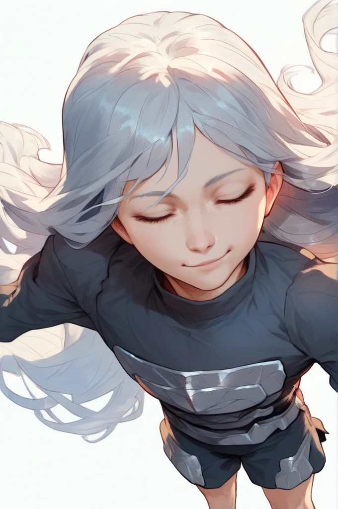 A close-up of Supergirl's face, showcasing her steely gaze and unwavering determination. Her hair gently floats in the wind, and her iconic symbol shines proudly on her chest.